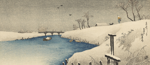 Snow on Ayase River